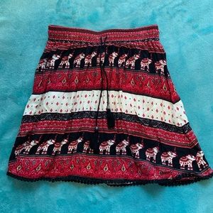 Cute Red Coachella Elephant Skirt ❤️